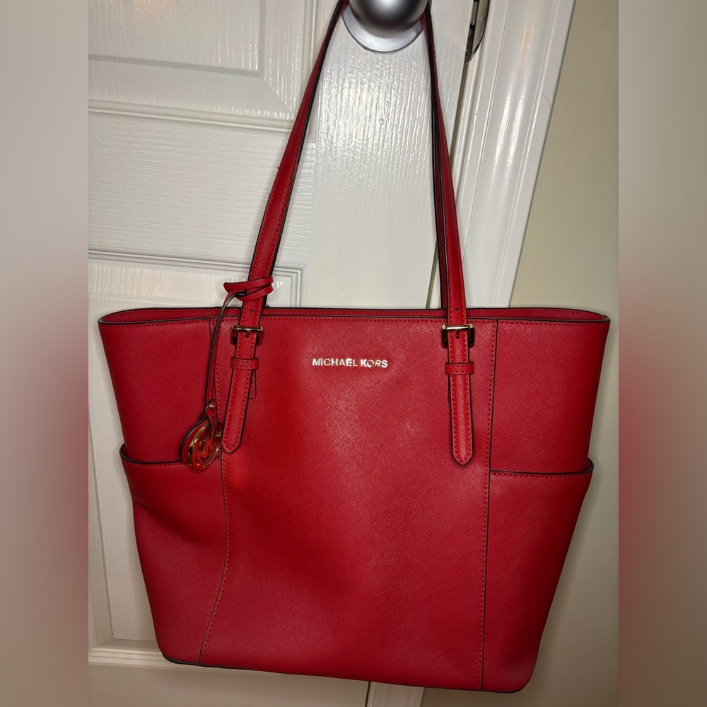 Michael Kors Red Tote Bag